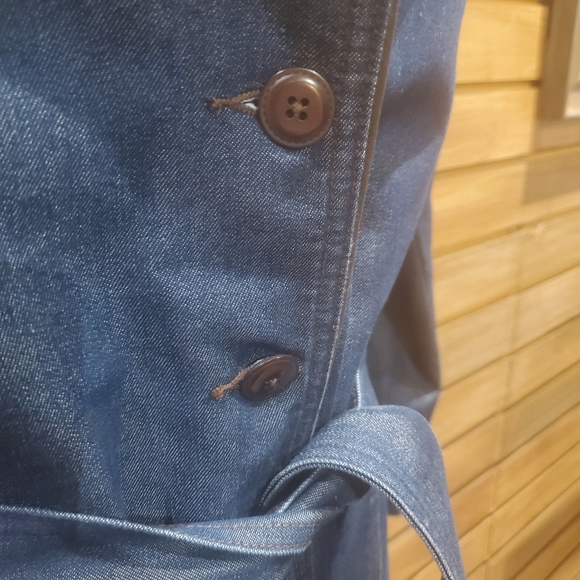90's vibes Levis Denim trench coat xs Revolve Levi's Red Tab w belt - Picture 4 of 13